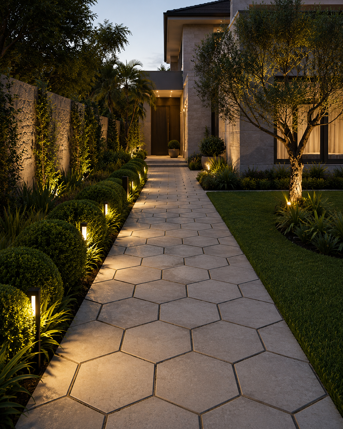 Piso Hexagonal Concreto — imagem 3