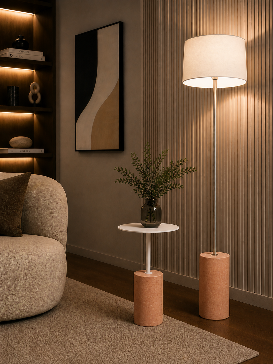 Conjunto Cilindro — Mesa Lateral & Abajur de Chão — imagem 4