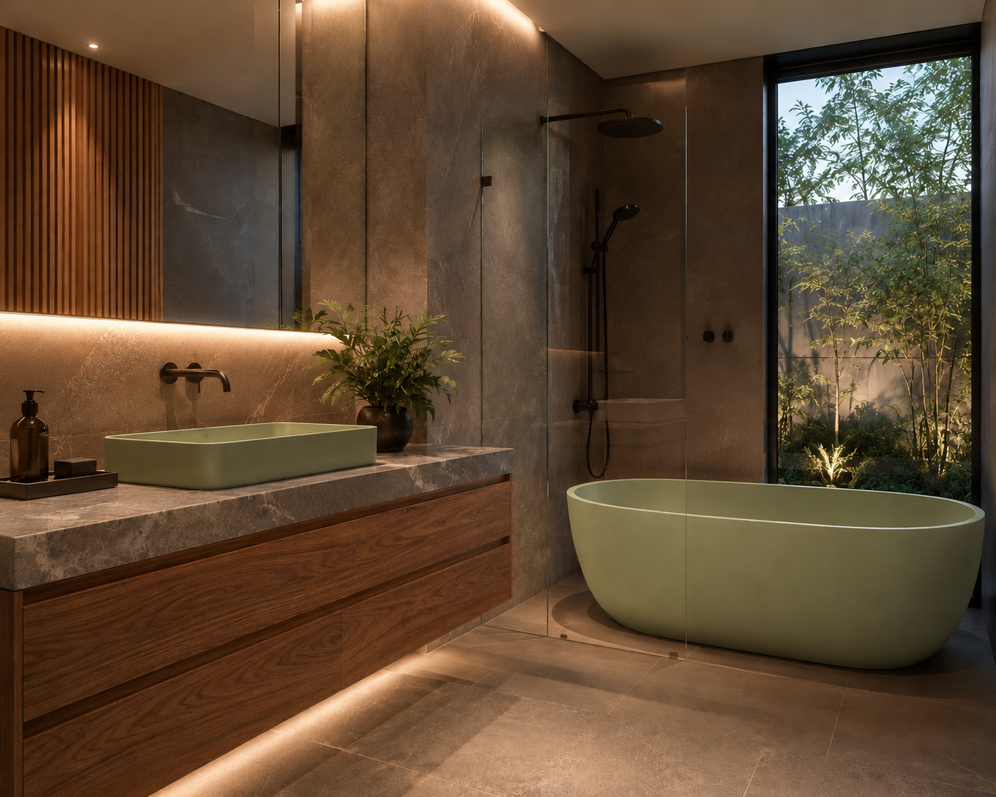 Conjunto Casa di Cimento Pietra Suite